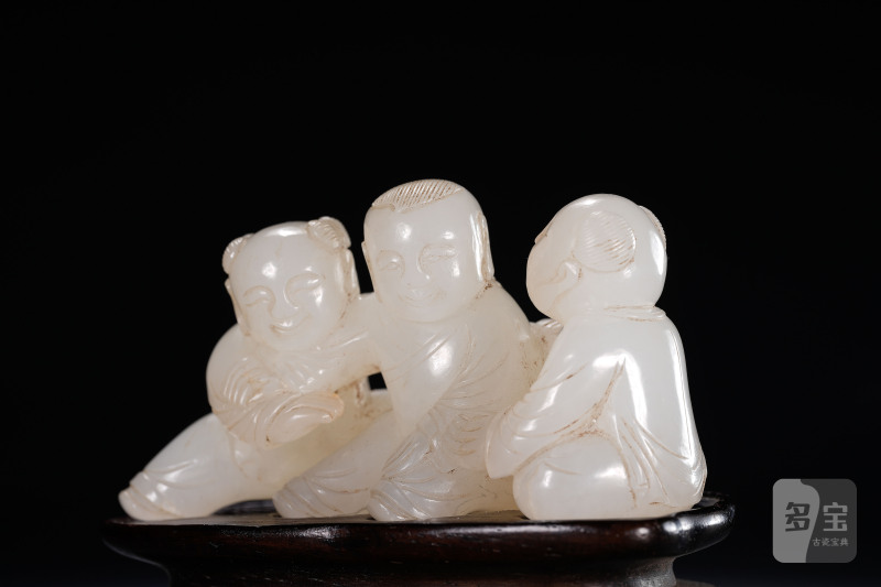 清中期 白玉婴戏笔架 - 图5